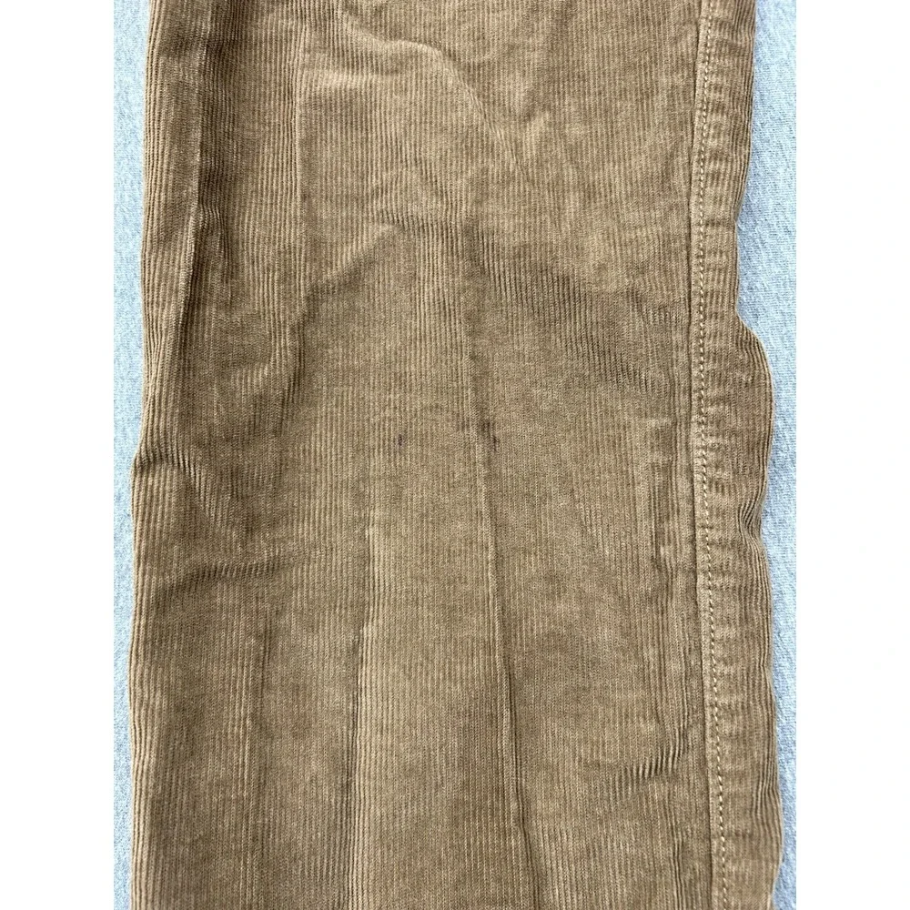 J Crew 770 Straight‎ Corduroy Pants Men's 35x32 Brown Cotton Flat Front